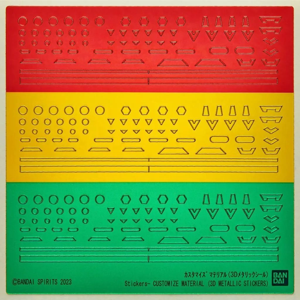 30MM - Customize Material (3D Metallic Stickers) - Model Kit